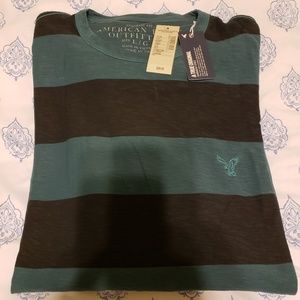 American Eagle Mens Large Long Sleeve Striped T